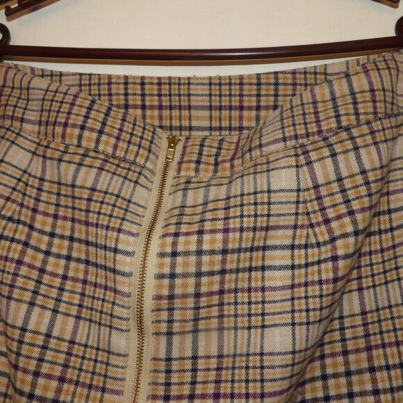 Merona Wool Blend Plaid Pencil Skirt Sz 14 - Picture 5 of 7
